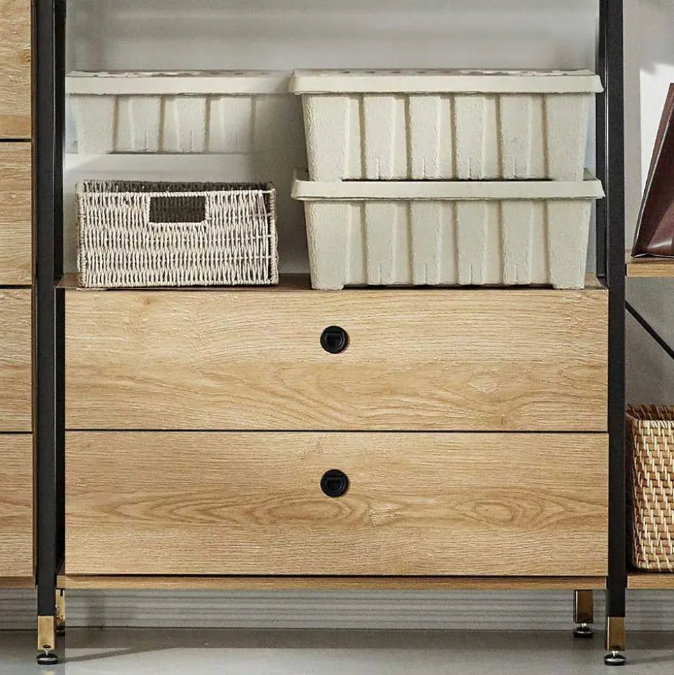 Offener Kleiderschrank mit sechs Schubladen - Redeca