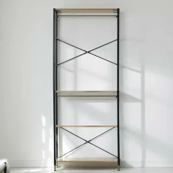 Offenes Garderobenregal mit Kleiderstange - Pepper