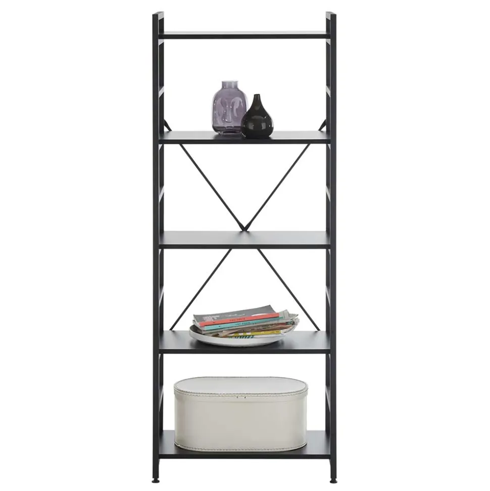 Offenes Industrial Style Regal in Schwarz - Keuna