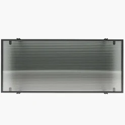 Offenes Regal mit Rillenstruktur Glas Boden - Pluggia