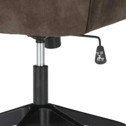 Office Drehstuhl aus Velours in Anthrazit - Pradisio