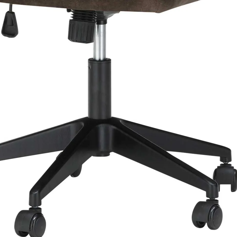 Office Drehstuhl aus Velours in Anthrazit - Pradisio