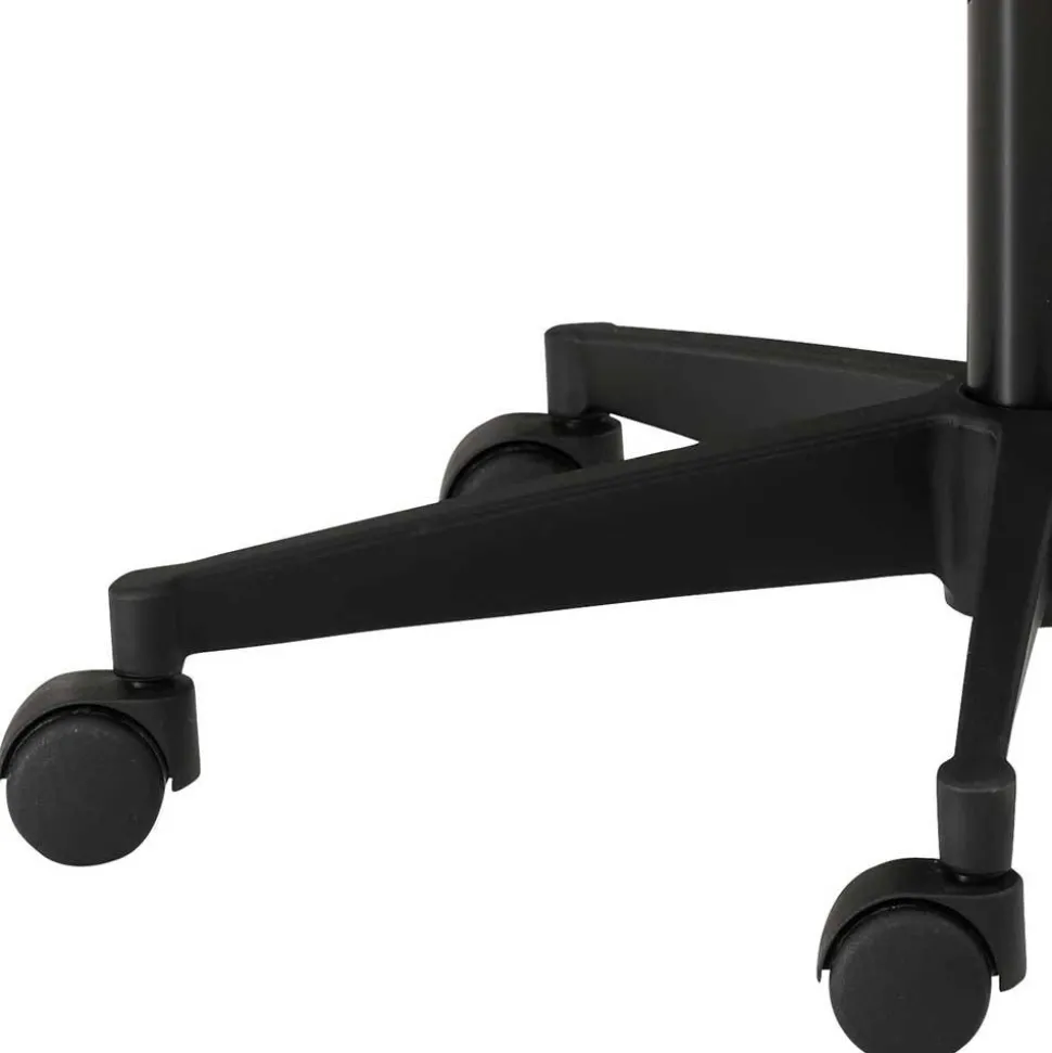 Office Hocker mit Lehne in Rot Schwarz - Winter