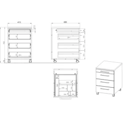 Office Set mit Schreibtisch - Oventa (zweiteilig)