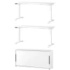 Office Tische & Schrank in Weiß - Sparkle (dreiteilig)
