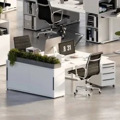 Office Tische & Schrank in Weiß - Sparkle (dreiteilig)