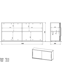 Office Tische & Schrank in Weiß - Sparkle (dreiteilig)
