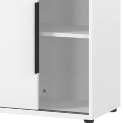 Office Tische & Schrank in Weiß - Sparkle (dreiteilig)