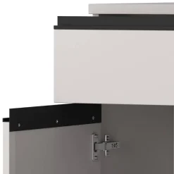 Office Vertiko in Hellgrau mit Schwarz - Great