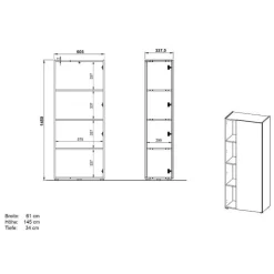 Officetisch und Schränke Set - Casai (dreiteilig)