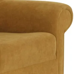 Ohrenbackensessel in Gelb Velours - Acigne