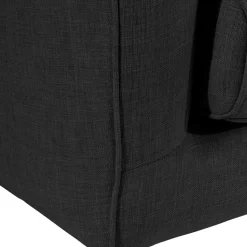 Ohrenbackensessel in Schwarz Stoffbezug - Grazy