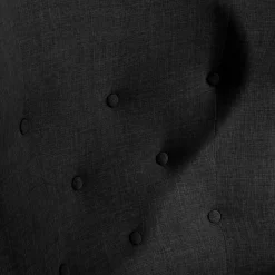 Ohrenbackensessel in Schwarz Stoffbezug - Grazy