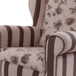 Ohrenbackensessel Prisma in Braun Beige