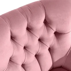 Ohrensessel aus Samtvelours Rosa - Camilla