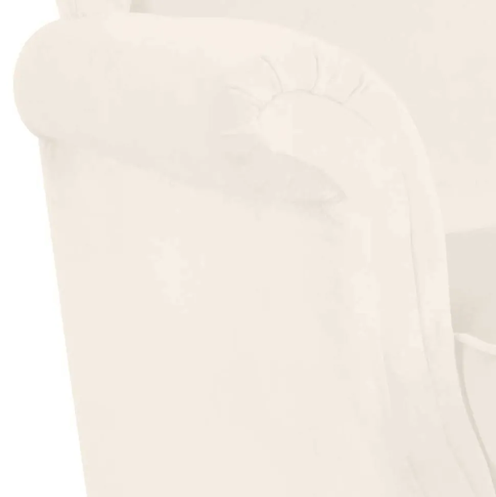 Ohrensessel in Cremefarben Samtvelours - Leviada