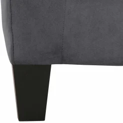 Ohrensessel mit Hocker in Grau - Odilla (zweiteilig)