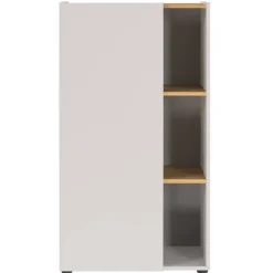 Ordnerschrank in Hellgrau und Wildeiche Optik - Chiron