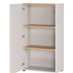 Ordnerschrank in Hellgrau und Wildeiche Optik - Chiron