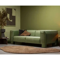 Organisch geformter Teppich in Hellbraun - Jaliasda