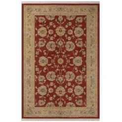 Orient Teppich in Dunkelrot und Beige - Malaya