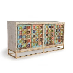 Oriental Design Sideboard mit bunten Keramik Kacheln - Jula