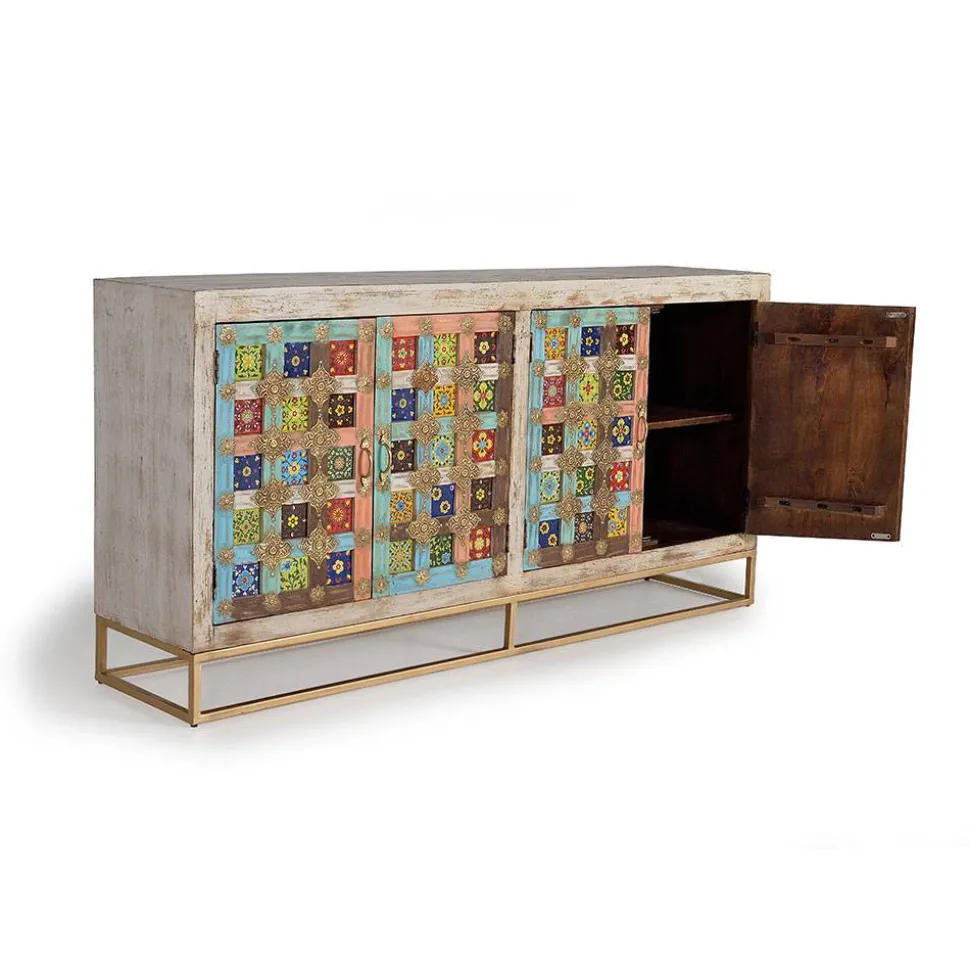 Oriental Design Sideboard mit bunten Keramik Kacheln - Jula