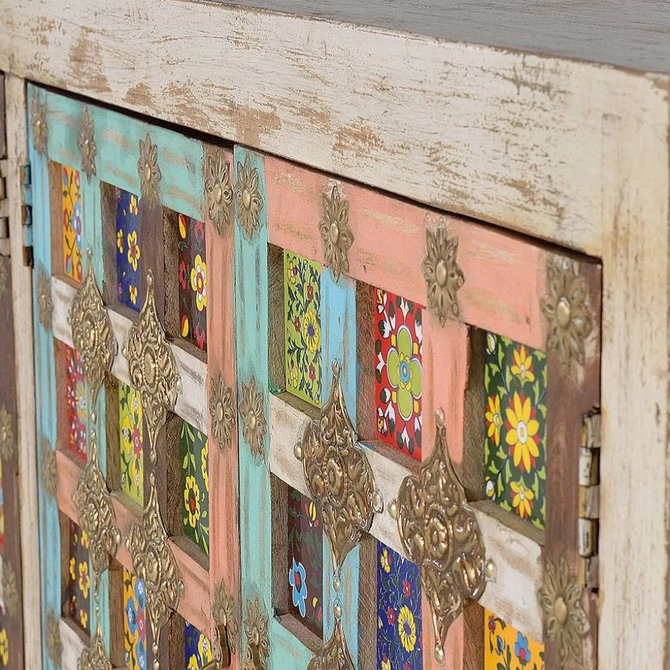 Oriental Design Sideboard mit bunten Keramik Kacheln - Jula