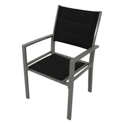 Outdoor Armlehnenstühle in Silbergrau - Senklas (2er Set)