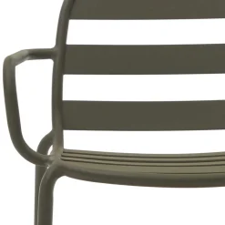 Outdoor Armlehnenstühle in Graugrün - Ocna (4er Set)