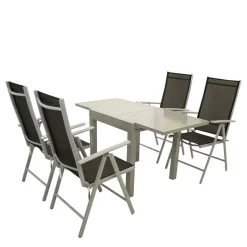 Outdoor Essgruppe aus Aluminium - Trenta (fünfteilig)