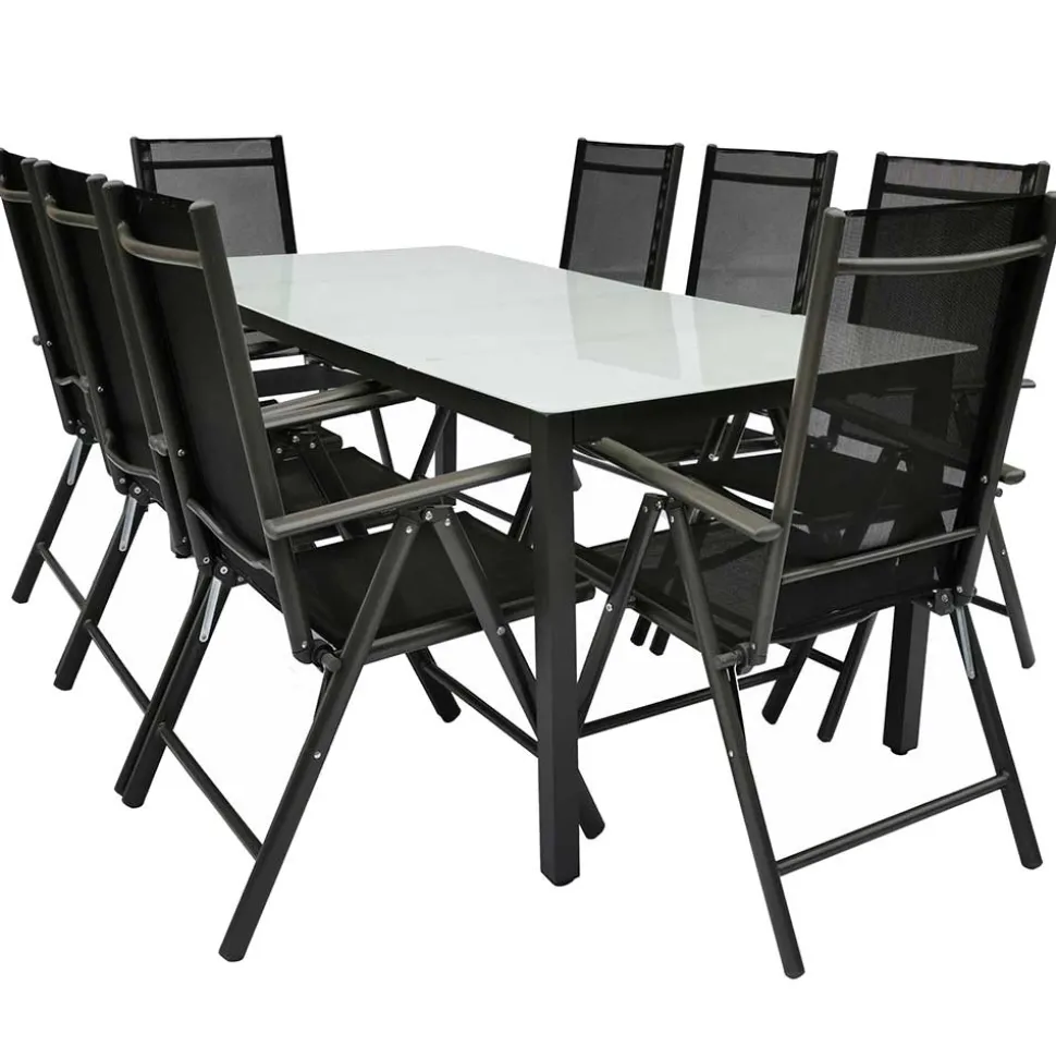 Outdoor Esstischgruppe Set - Yumagno (neunteilig)