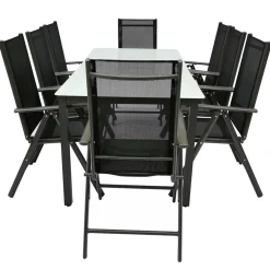 Outdoor Esstischgruppe Set - Yumagno (neunteilig)