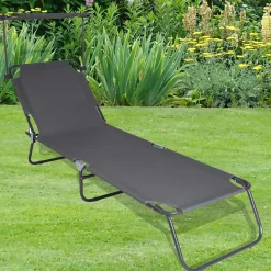 Outdoor Klappliege in Dunkelgrau - Spid