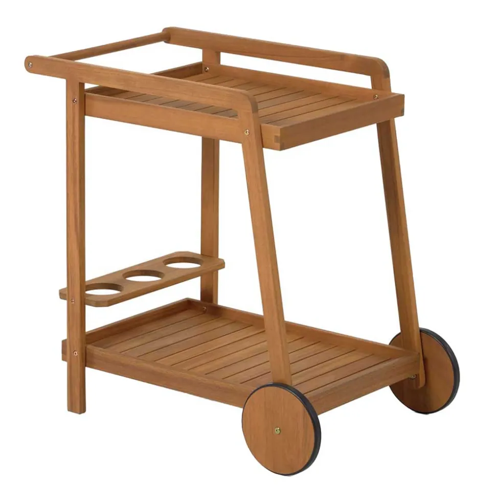 Outdoor Servierwagen aus Akazie Massivholz - Rondja