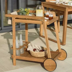 Outdoor Servierwagen aus Akazie Massivholz - Rondja