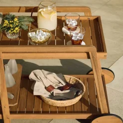 Outdoor Servierwagen aus Akazie Massivholz - Rondja