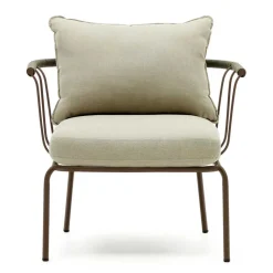 Outdoor Sessel aus braunem Metall - Ragusca (2er Set)