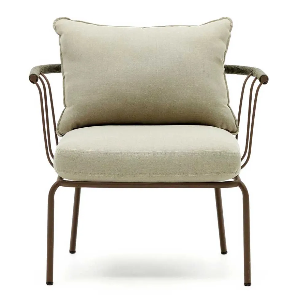 Outdoor Sessel aus braunem Metall - Ragusca (2er Set)