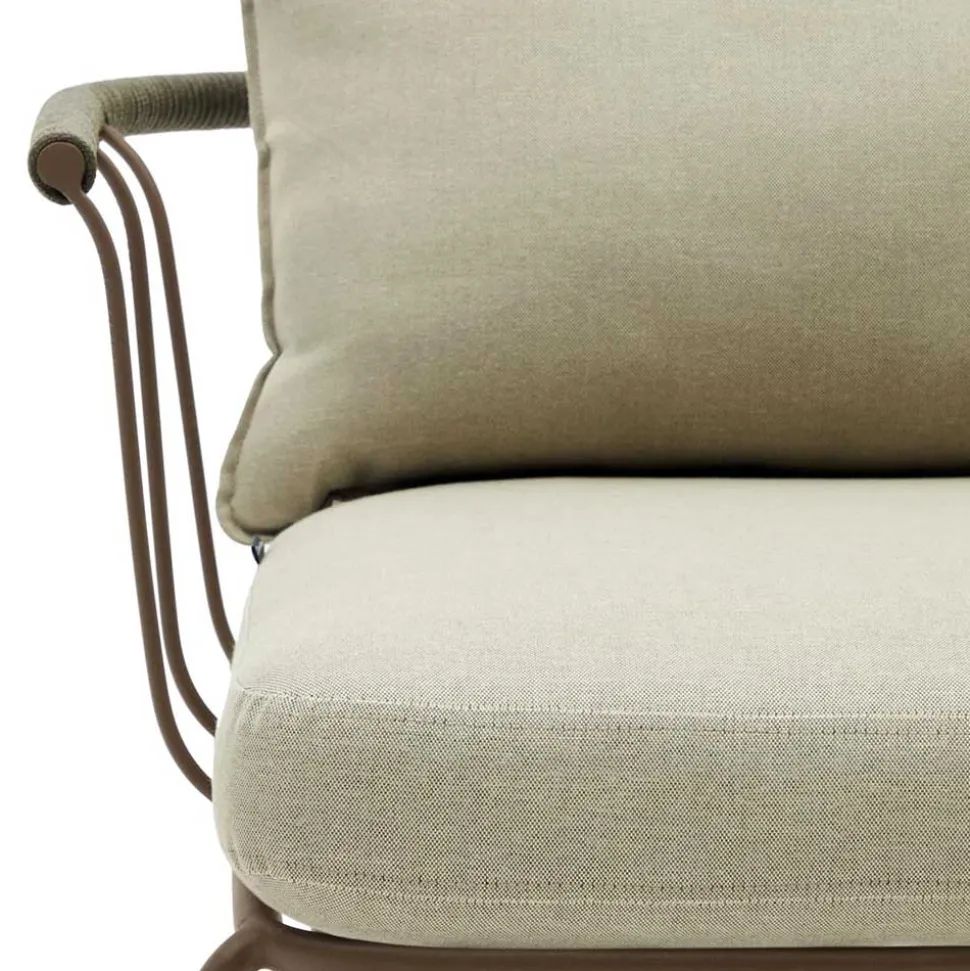 Outdoor Sessel aus braunem Metall - Ragusca (2er Set)