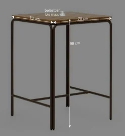 Outdoor Stehtisch aus braunem Metall - Ragusca