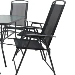 Outdoor Tisch & Klappstühle Set - Alcamo (siebenteilig)
