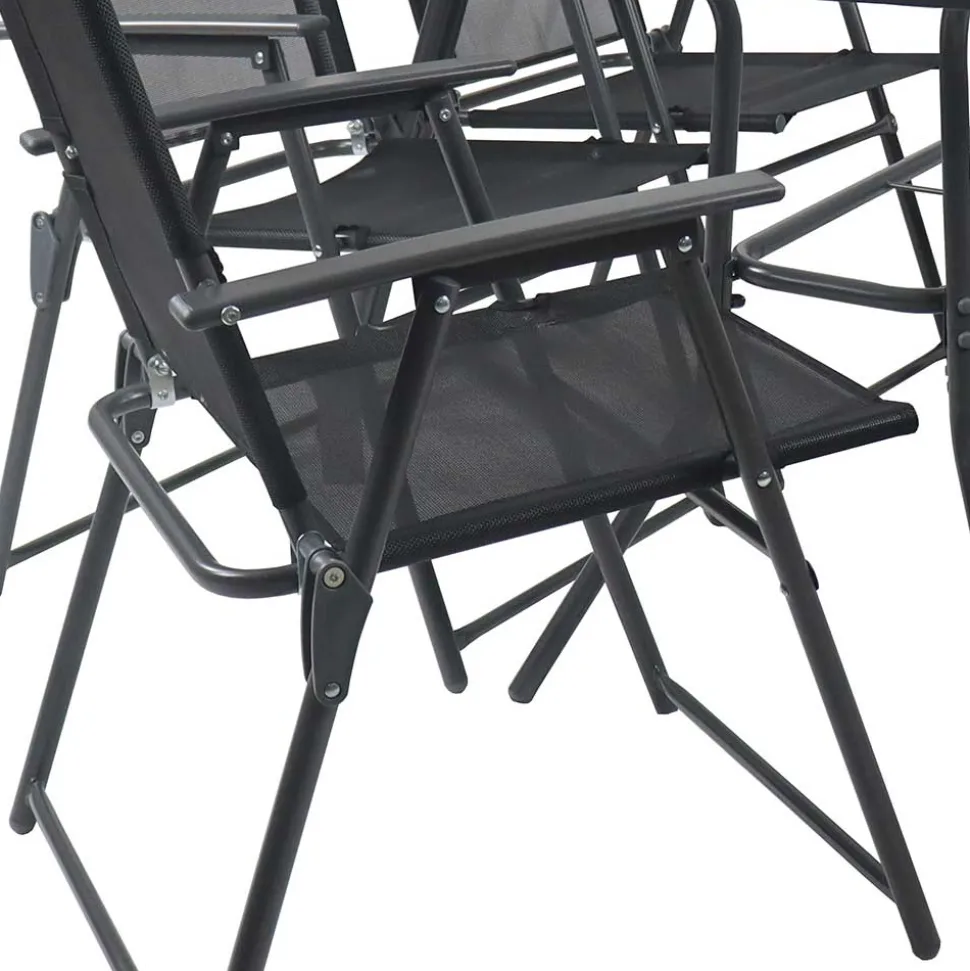 Outdoor Tisch & Klappstühle Set - Alcamo (siebenteilig)