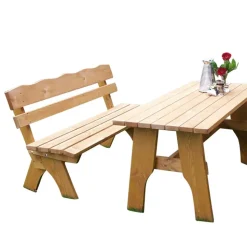 Outdoor Tischgruppe Brixen aus Kiefer Massivholz (vierteilig)