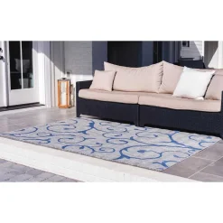 Outdoor Webteppich aus PP mit Ornamentmotiv - Elsaro