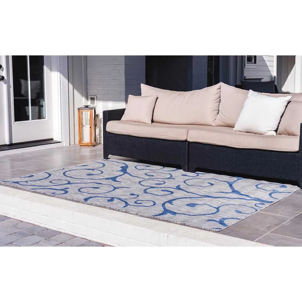 Outdoor Webteppich aus PP mit Ornamentmotiv - Elsaro