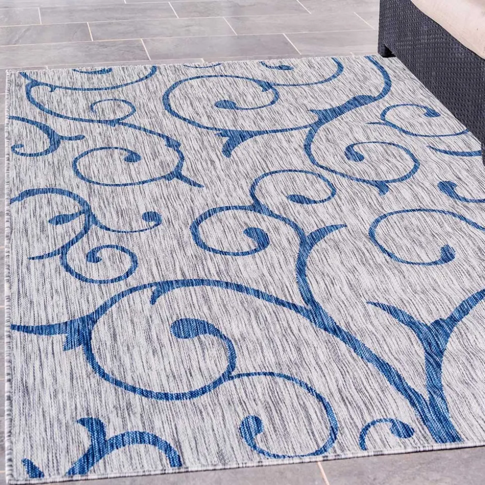 Outdoor Webteppich aus PP mit Ornamentmotiv - Elsaro