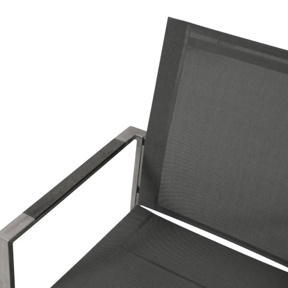 Outdoor-Armlehnenstühle in Anthrazit - Lonia (4er Set)