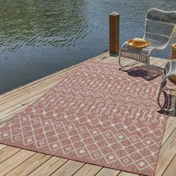 Outdoorteppich mit geometrischem Rauten Muster - Mirror