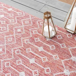 Outdoorteppich mit geometrischem Rauten Muster - Mirror